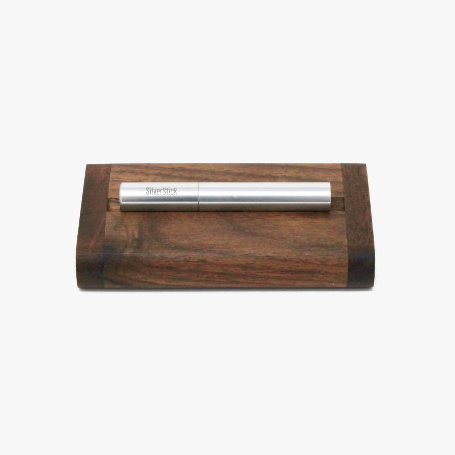 Black walnut tinderbox dugout for SilverStick one hitter taster pipe with a filter (8957435267)