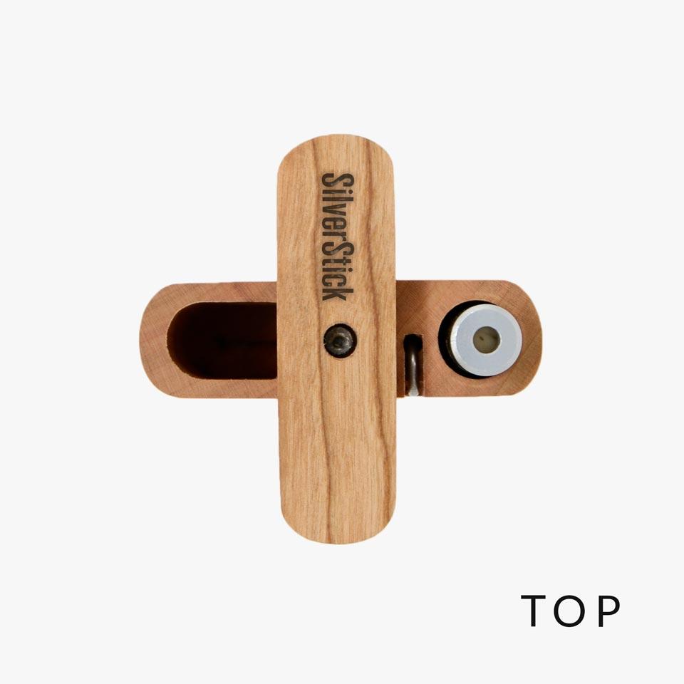 top of cherry wood dugout for one hitter chillum (1352563523676)